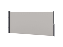 Toldo Lateral Retrátil Enrolável De Privacidade E Proteção Solar Para Jardim Varanda 300x140 Cm Cinza Claro 123/200