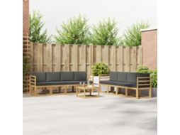 Vidaxl Conjunto De Sofás Para Exterior 9 Pcs Branco E Antracite
