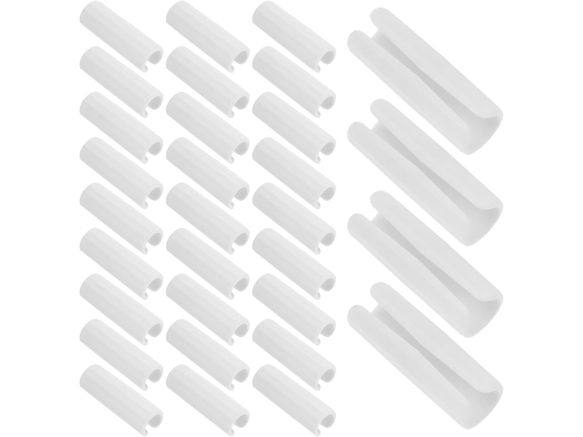 Plafope Conjunto De 50-prendedores Plástico Branco Para Lençóis, Clipes Antiderrapantes Para Colchões E Capas De Edredom