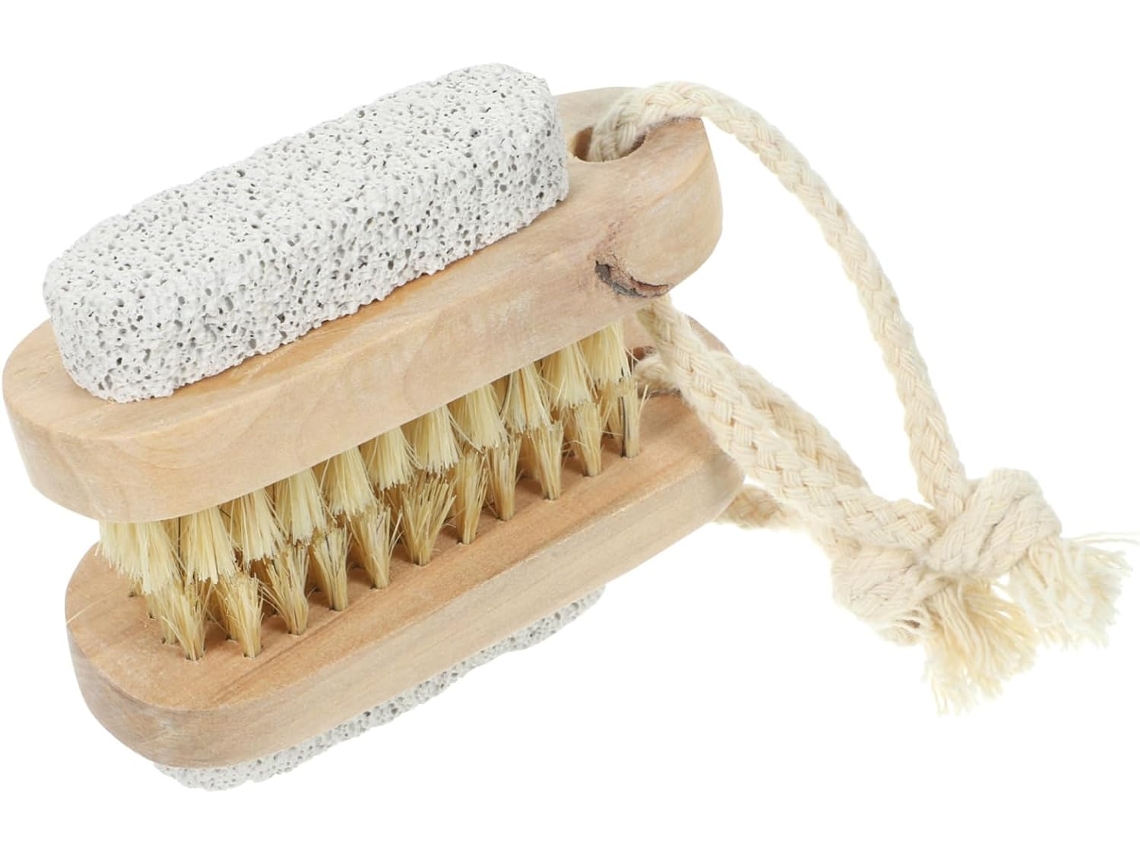 Conjunto De Escova Banho Kombuida Com 2 Peças E Pedra Afiar Para Unhas, Escova De Banho Portátil Para Banheira E