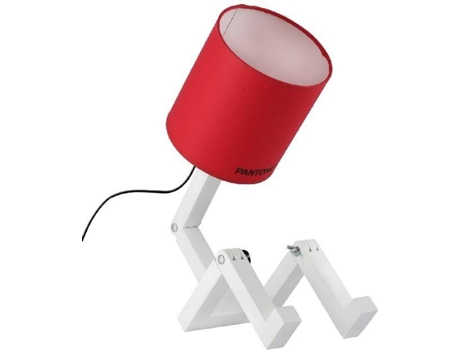 Candeeiro  HIO8681847183860 (Vermelho e Branco - Madeira, PVC, Metal, Tecido)