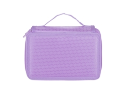 Estuche Organizador De Lápices Cuadrado De Cuatro Capas Con 72 Agujeros Para Dibujo Artístico, Color Morado