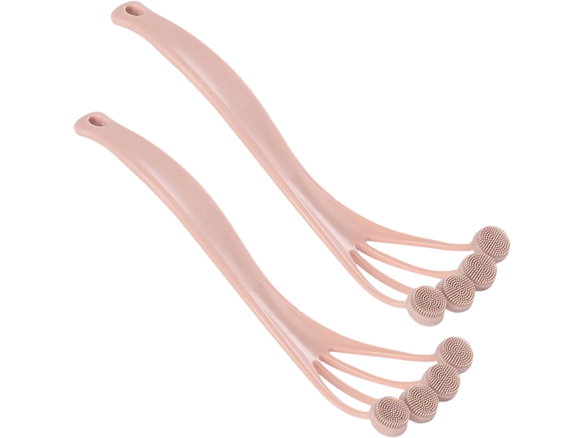 Escova De Banho Silicone Vicasky 2 Peças Com Cabo Longo, Escova Esfoliante Para As Costas, Prática E Confortável