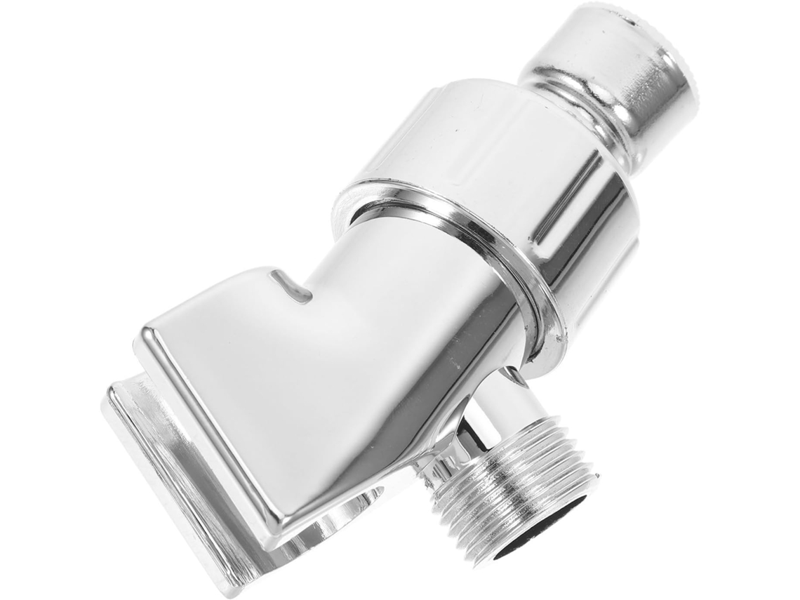 Adaptador de Braço Chuveiro Ajustável, Suporte Plástico Prateado para Chuveiro