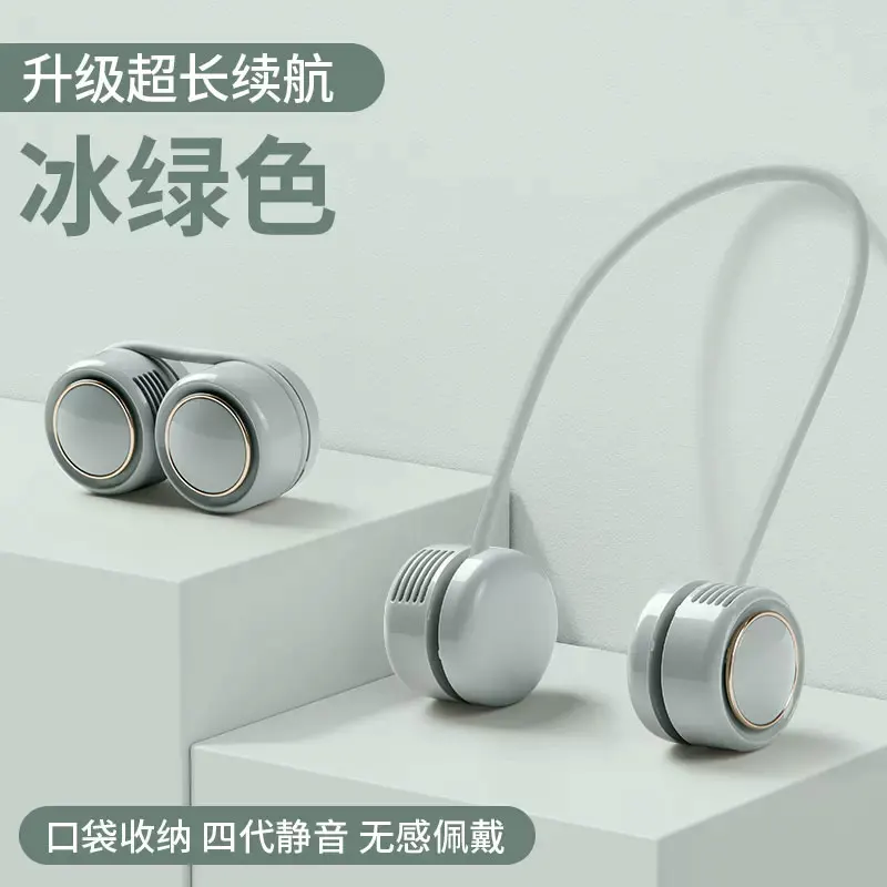 (verde) Mini ar-condicionado portátil com ventilador giratório e controle direcional de 180°