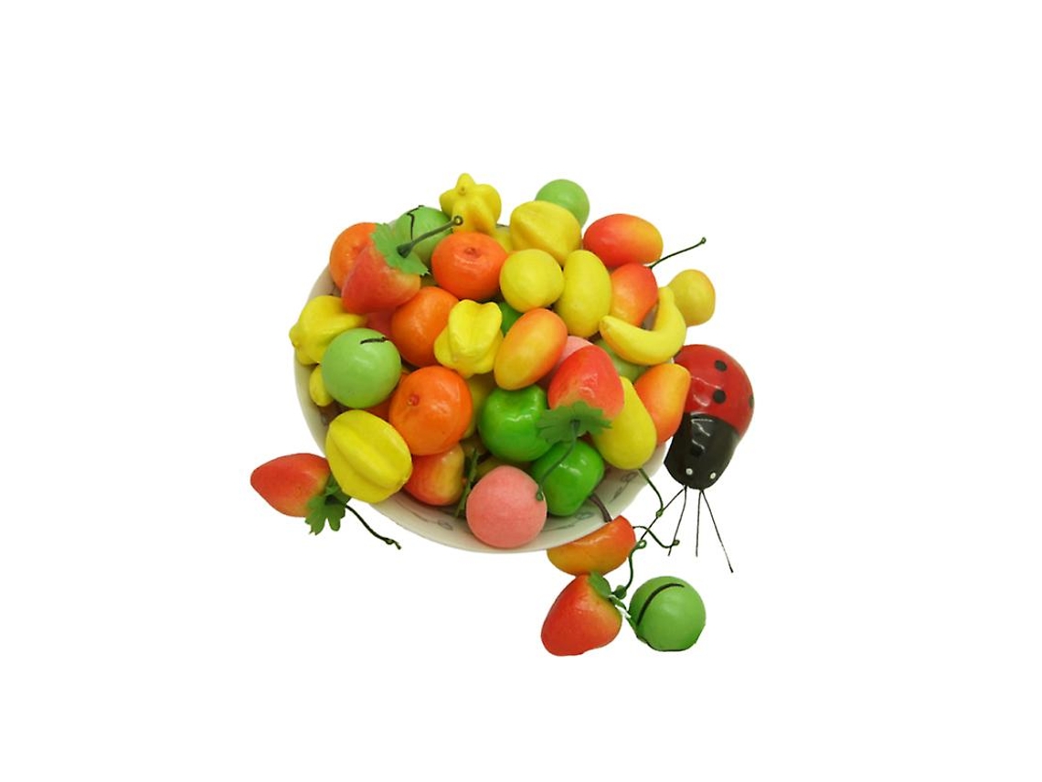 50 Peças de Enfeite de Frutas Falsas ALLINLESS