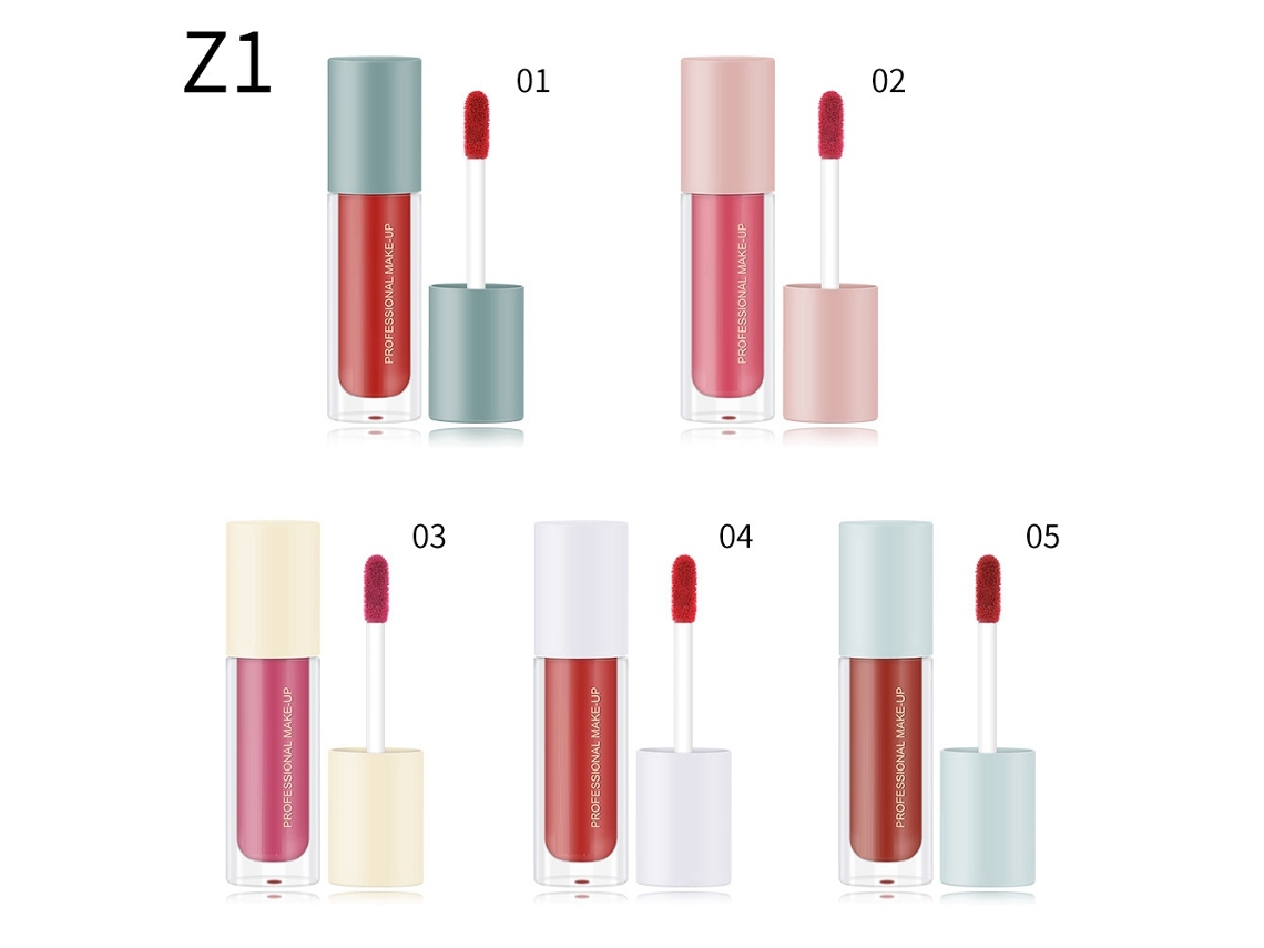 Labial Líquido Mate De Longa Duração Impermeável Suave 5pcs Z1 Maquiagem Cosmético