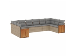 Garden Sofa Set, Garden Sofa Sets Vidaxl Bege Rattan / Vime (n/a)
