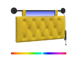 Cabeceira Suspensa com Luz Led Amarelo Veludo MAISON EXCLUSIVE