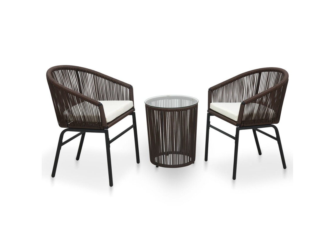 Bistro Set, Bistro Sets Vidaxl Marrom Polietileno (n/a)