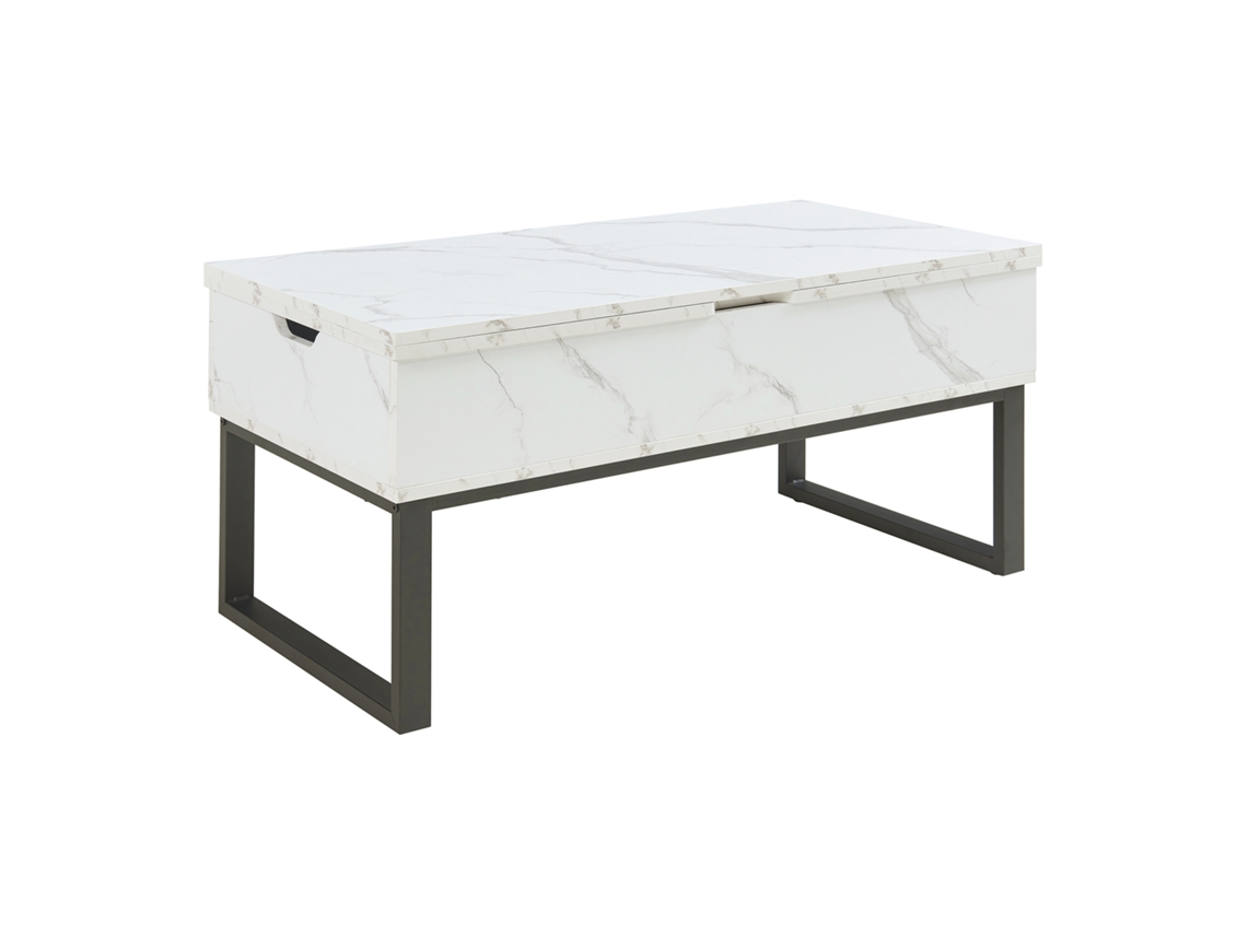 Mesa De Centro Haarlem Con Gaveta 90x50x41 Cm Cincento Claro [EN.CASA]