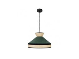 Pingente Fabrizio 1xe27 Pote Natural/verde Regx40x40 Cm Fabrilamp
