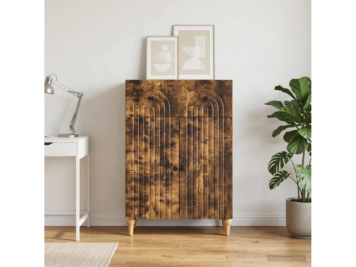 Vidaxl Buffet Carvalho Fumado 66 X 34,5 X 90 Cm Derivados De Madeira