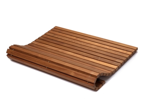 Grelha de chuveiro Zenkooi em madeira de teca Ol01358 76x76cm flexível
