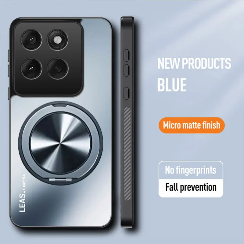 (azul, Motorola Moto G06 Power) Capa Protetora Com Suporte Magnético Fosco E Estrutura À Prova De Choque