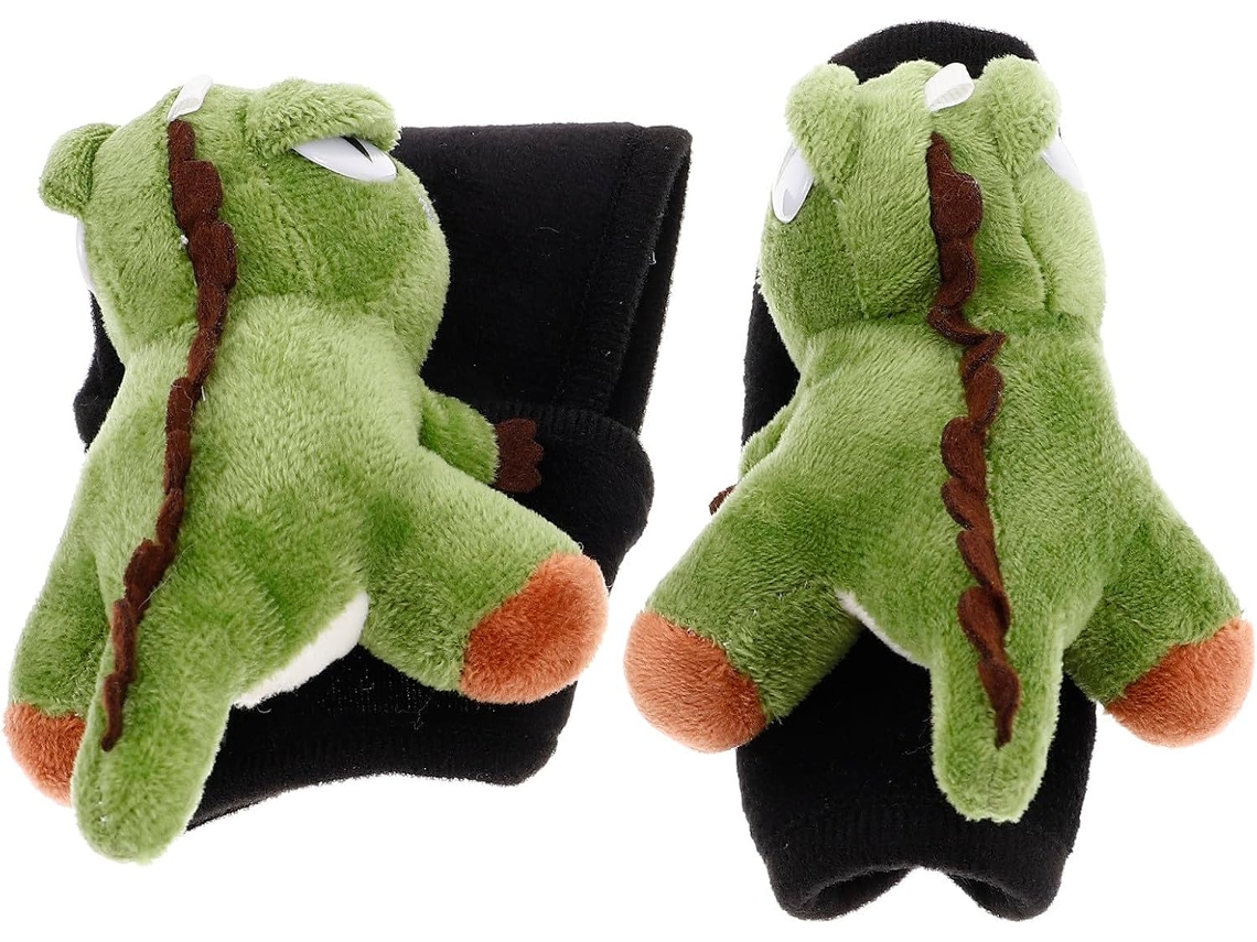 Conjunto De 2 Capas Protetoras De Pelúcia Verde Para Câmbio E Freio De Mão.