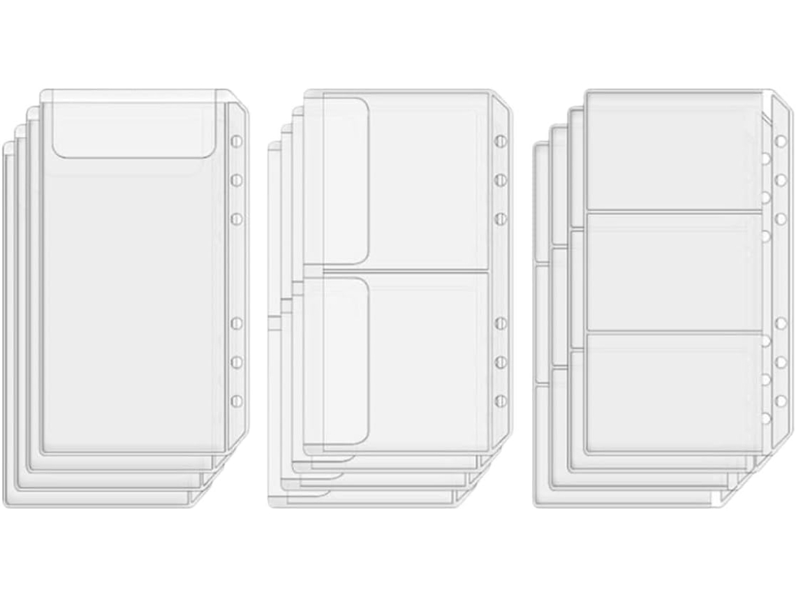 Pasta Organizadora Sosoport para Cartões e Documentos A6, 12 unidades de Pastas Transparentes de PVC para Folhetos Soltos