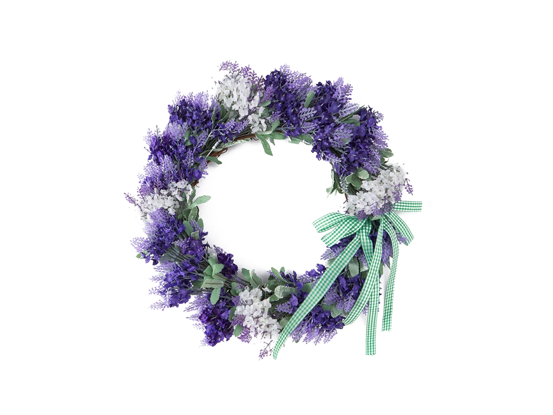 Laxiscreed Enfeite De Porta Com Coroa De Lavanda Para Decoração De Páscoa Com Ramos E Vinha Circular