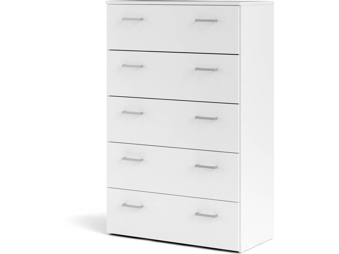 Cómoda com 5 Gavetas TVILUM Lisboa Branco (74.1 x 114.7 x 35.95 cm)