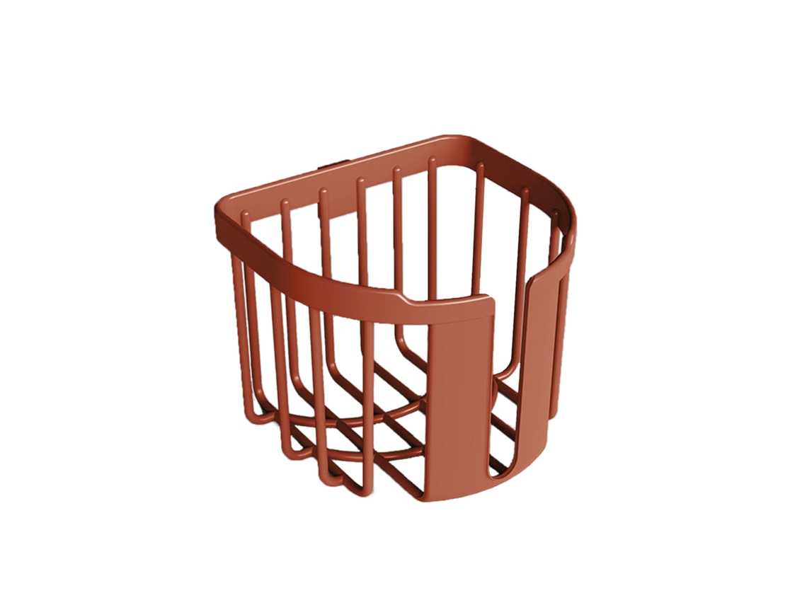 Suporte de Papel Parede Abs Sem Perfurar Anti queda para Banheiro Cozinha Vermelho S/MARCA