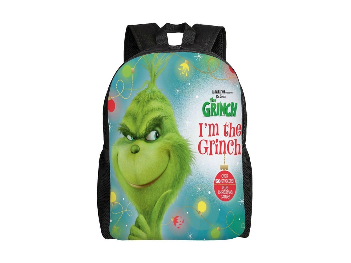 Mochila Escolar Grinch (d219), Elegante E Leve, Impermeável E Com Alça De Ombro Ajustável (r219)