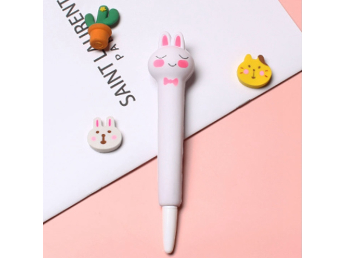 Lápis De Gel Kawaii Squishy Macios Para Aliviar O Estresse Presentes De Natal Coelhos Brancos