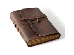 Caderno De Couro Encadernado, Masculino Com Capa Páginas Pautadas