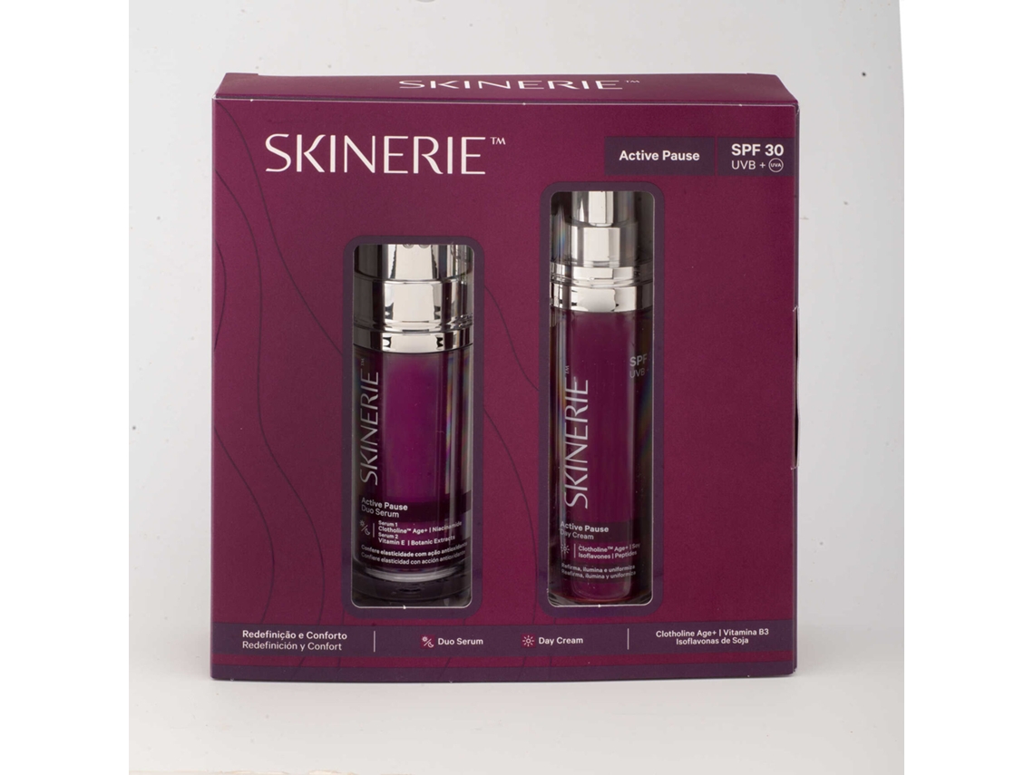 Coffret Rosto SKINERIE Active Pause Firmeza e Iluminação Menopausa