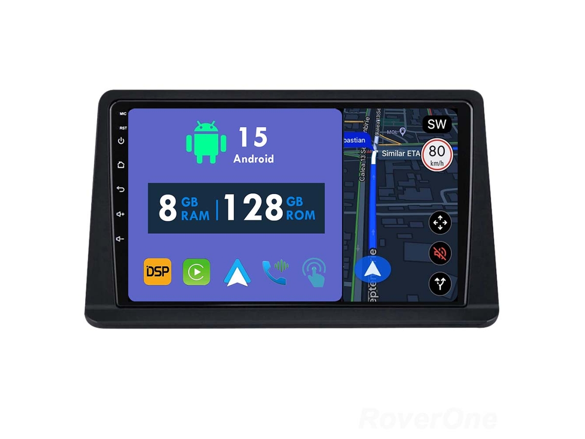 Auto Rádio Carro Bluetooth Autoradio 8GB RAM 128G ROM CarPlay Navegação GPS Ecrã Táctil RoverOne para Mitsubishi Pajero 2 V30 V40 V20 1991-2004  