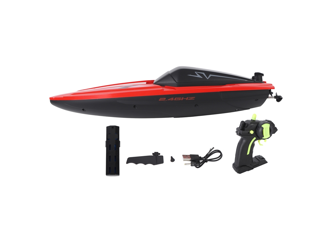 Mali barco de Controle Remoto Elétrico de Corrida Rc com Motor Duplo, Bateria 1200mah e Indução À Água, 2.4g, 80m