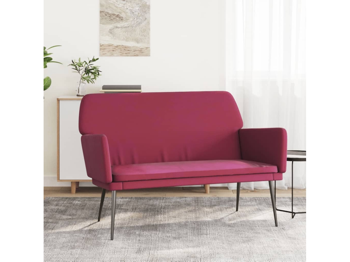 Banco Vidaxl Vermelho Veludo