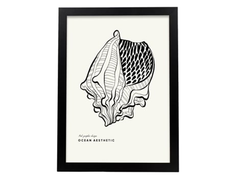 Póster Artemante NACNIC Pop. Corona Shell Ilustrações artísticas modernas para decoração de interiores.