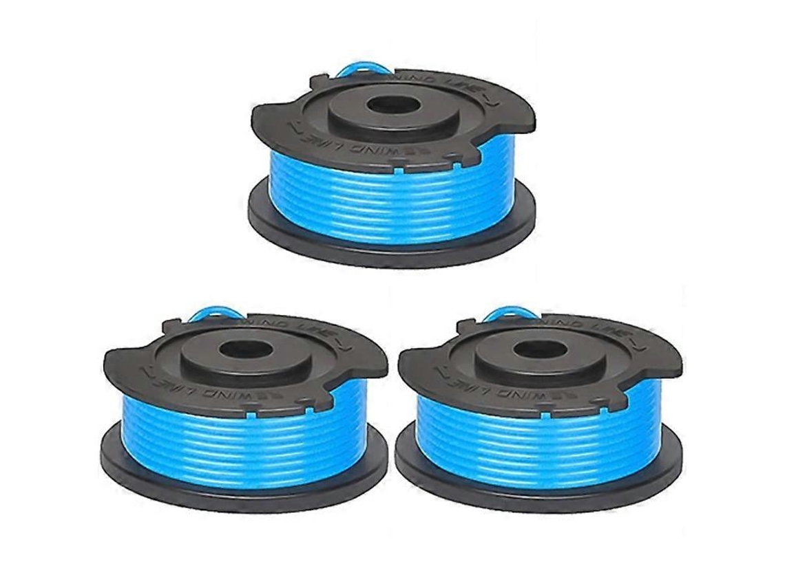 Conjunto de 3 bobinas de nylon Fio de reposição para cortadores de grama Greenworks, modelos 29252 e 29092.