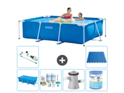 Intex Piscina Com Estrutura Retangular - 220x150x60 Cm - 7-peças S30061