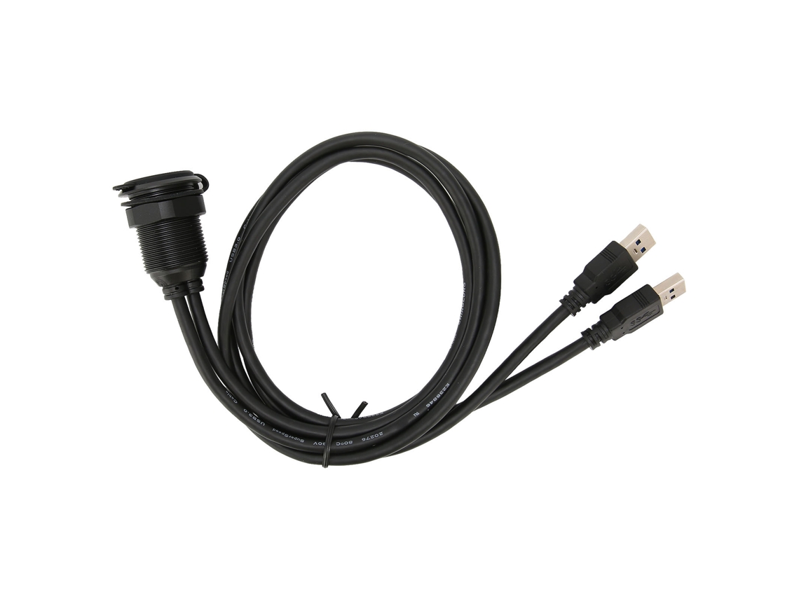 Cabo de dados dual usb3.0 de liga de alumínio à prova d'água com luz led EOOCOO