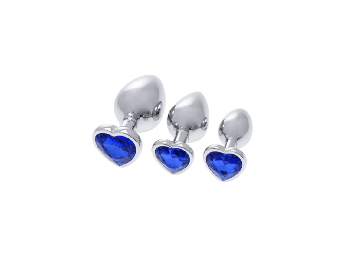 Plug Anal S PLEASURES Prateado Azul escuro