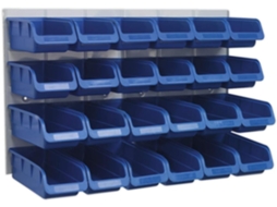Painel Combinado Tps131 Com Lixeira E 24 Compartimentos, Azul