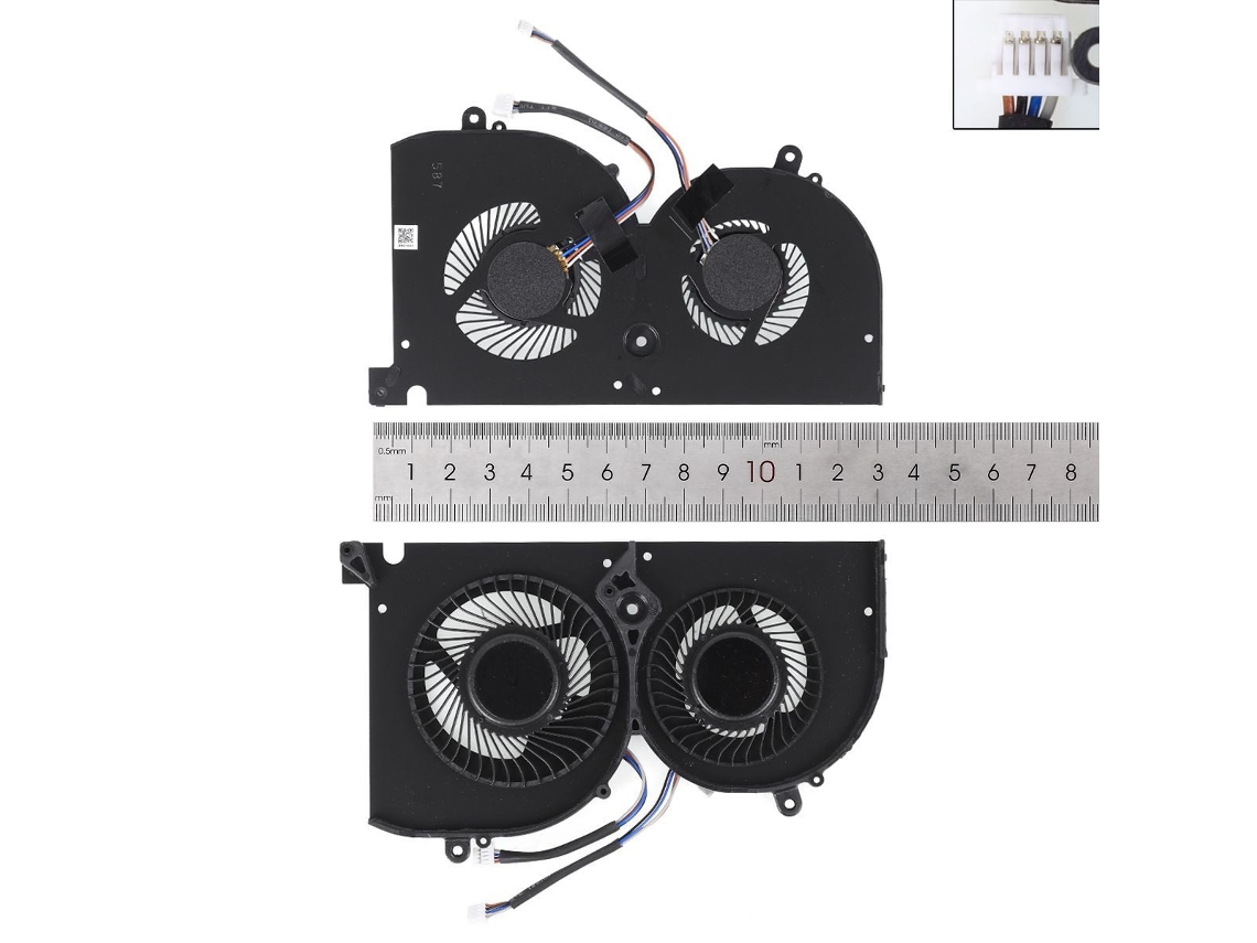 Ventoinha de GPU para laptop MSI 17g1 17g2 GS75 P75 GS75, alta taxa de cópia. Compatível.