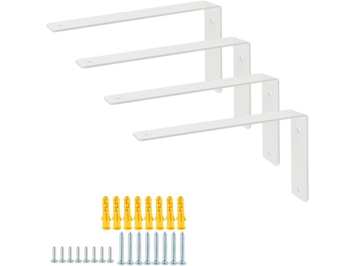 Beugels Para Prateleiras 125 Mm - Beugels Pesados E Resistentes - Fixação De Parede - Beugels De Ângulo - Metais Duráveis - Suporte Para Prateleiras -