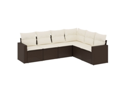 Garden Sofa Set, Garden Sofa Sets Vidaxl Marrom Rattan / Vime (n/a)