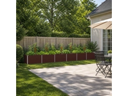 Vidaxl Cama De Jardim Elevada Castanho 600 X 80 X 55 Cm