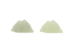 2pcs Rocha Decorativa de Fluorita Verde Luminosa em Cristal para Aquário Jardim | S/MARCA