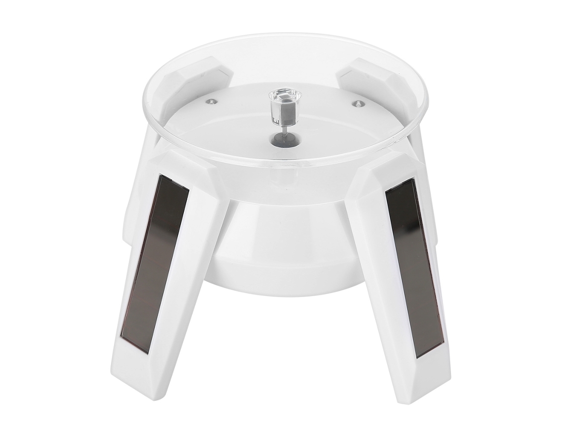 Suporte Giratório Para Exibição De Joias, Suporte Giratório Movido A Energia Solar Com Luz Led, Rotação Automática De 360 Graus Para Relógios, Telefon