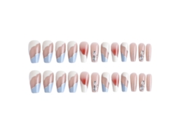 Tips Para Unhas Em Estilo De Desmontagem Com Efeito De Gelo Modelo By78 Em Prateado*