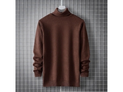 2026 jersey Cuello Alto Hombre Invierno Casual Lana Slim Fit Moda Harajuku Poliéster Manga Larga