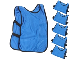Colete De Treino De Futebol Respirável Para Meninos E Meninas, Em Poliéster Azul Royal, Pacote Com 6 Unidades.