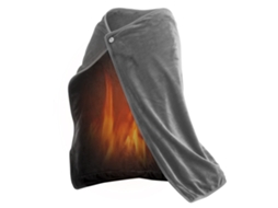 Pancho De Pelúcia Aquecido Recarregável Usb, Manta Elétrica Aquecedora  (cinza)