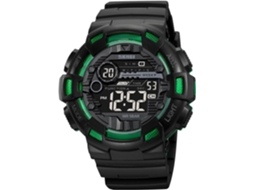 Lurelia Relógio Digital Desportivo, Visor Digital, Led, Cronómetro, Alarme, Data/calendário, 12/24h, Pele, Abs, Resistente À Água, Preto, Laranja