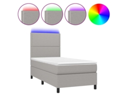 Box Spring Bed, Box Spring Beds Vidaxl Cinzeto Tecido (90 X 200 Cm)