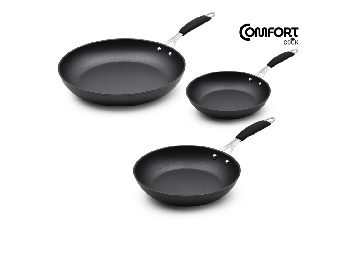 Conjunto de 3 Frigideiras CELAR Comfort (Anti-Aderentes - Sem PFOA - D20cm, D24cm  e D28cm)